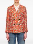 Пиджак с графичным принтом Alberto Biani, оранжевый - фото