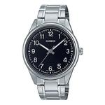 Часы Casio Dress Classic Minimalistic Analog Watch 'Silver Steel Black', черный - фото