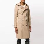 Женский тренч Saint Laurent, коричневый - фото 4