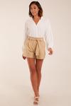 Шорты с поясом Blue Vanilla, бежевый - фото