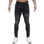 Мужские рваные джинсы скинни Eto, черный - фото 3