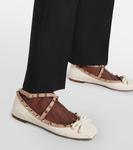 Кожаные балетки rockstud Valentino Garavani, розовый - фото 4