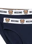 Трусы с логотипом (упаковка из двух штук) Moschino, синий - фото 3