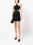 Платье мини с вырезом халтер Alexander Wang, черный - фото 2