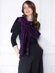 Шарф HotSquash Sequin, цвет damson - фото 2