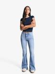 Расклешенные джинсы Bershka, Blue denim - фото 6