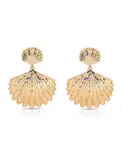 Серьги из ракушек, залитых солнцем Ettika, gold - фото 2