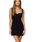 Женское мини-платье Rosine Lacey с чашечками из сетки Edikted, черный - фото