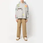 Пиксельный оверсайз худи KENZO, Жемчужно-серый - фото 5