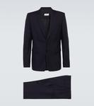 Однобортный костюм из шерсти Dries Van Noten, синий - фото