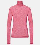 Водолазка из сетки Dries Van Noten, красный - фото