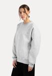 Толстовка Smilodox BASIC CREWNECK RIVEN, Grau Melange/Mottled Grey - фото 5