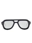 Солнцезащитные очки-пилоты Thom Browne Eyewear, черный - фото