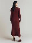Вязаное платье из папоротника Ghost, бордовый - фото 4