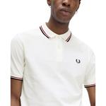 Поло с вышитым логотипом FRED PERRY, белый - фото 6