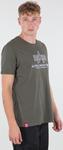 Футболка Alpha Industries Basic Embroidery T-Shirt, оливковый - фото 4