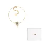 Женский браслет из жемчужин смолы золотистый DIOR - фото