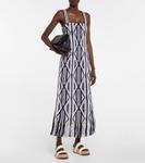 Платье макси Daria из шерсти макраме Gabriela Hearst, Htr Grey Multi - фото 2