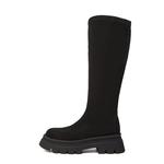 Женские сапоги DAPHNE на блочном каблуке, черный - фото