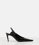 Туфли Anne-Marie 75 на ремешке из кожи Saint Laurent, Eagle Brown - фото 4