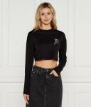 Блузка Calvin Klein Jeans Cropped Fit, черный - фото