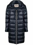 Herno пуховик длины миди, синий - фото