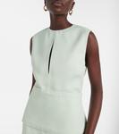 Атласное платье миди с вырезом Jil Sander, Lychee - фото 4