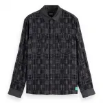 Рубашка с длинным рукавом Scotch & Soda Patchwork Flannel Relaxed Fit, черный - фото 3