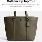 COACH мужская сумка Gotham Zip Top Tote, Army Green - фото 2