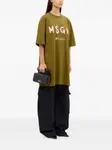 Платье-футболка с логотипом Msgm, зеленый - фото 3