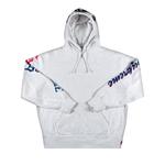 Толстовка с капюшоном Supreme с мульти-логотипом, Пепельно-серый - фото