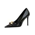 Туфли на высоком каблуке женские черный Bigtree - фото