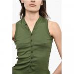 Топ с V-образным вырезом в рубчик Dsquared2, Green - фото 3