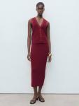Seseta вязаная юбка миди Mango, Dark Red - фото 2