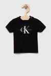 Детская футболка Calvin Klein Jeans, черный - фото