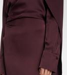 Платье миди из атласа с драпировкой Erdem, Elderberry - фото 5