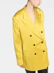 Атласный двубортный блейзер TOM FORD, желтый - фото 5