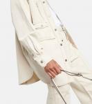 Джинсовая куртка с жемчугом Isabel Marant, экрю - фото 5