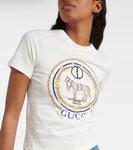 Футболка из хлопкового джерси с узором interlocking g Gucci, мультиколор - фото 4