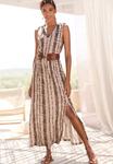 Платье LASCANA MAXIKLEID, Beige Braun Bedruckt/Beige - фото