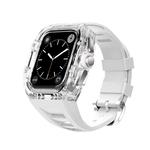 IBOANN Часы Strap Apple Compatibility Silicone Material, Pin buckle [transparent + green strap] - фото 2