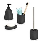 Чашка для зубной щетки dark stone 7,7/8,8 см, черный - фото 3