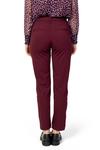 Брюки женские Street One с высокой талией со стрелками, бордовый - фото 2