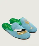 Вышитые сандалии-мюли Kurt Geiger, синий - фото 3