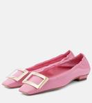 Кожаные балетки Belle Vivier Roger Vivier, Sachet Pink - фото 4