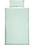 Постельное белье из сирсакера Kronach в нефрите Erwin Müller, 155x220 см (40x80 см) - фото