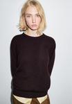 Джемпер Massimo Dutti KNITTED CREW NECK SWEATER, Dark Brown/Brown - фото 4