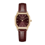 Часы Julia Gold Burgundy Leather Burker - фото