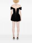 Ana Radu бархатное платье мини, черный - фото 4