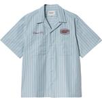 Полосатая рубашка Carhartt WIP, синий - фото